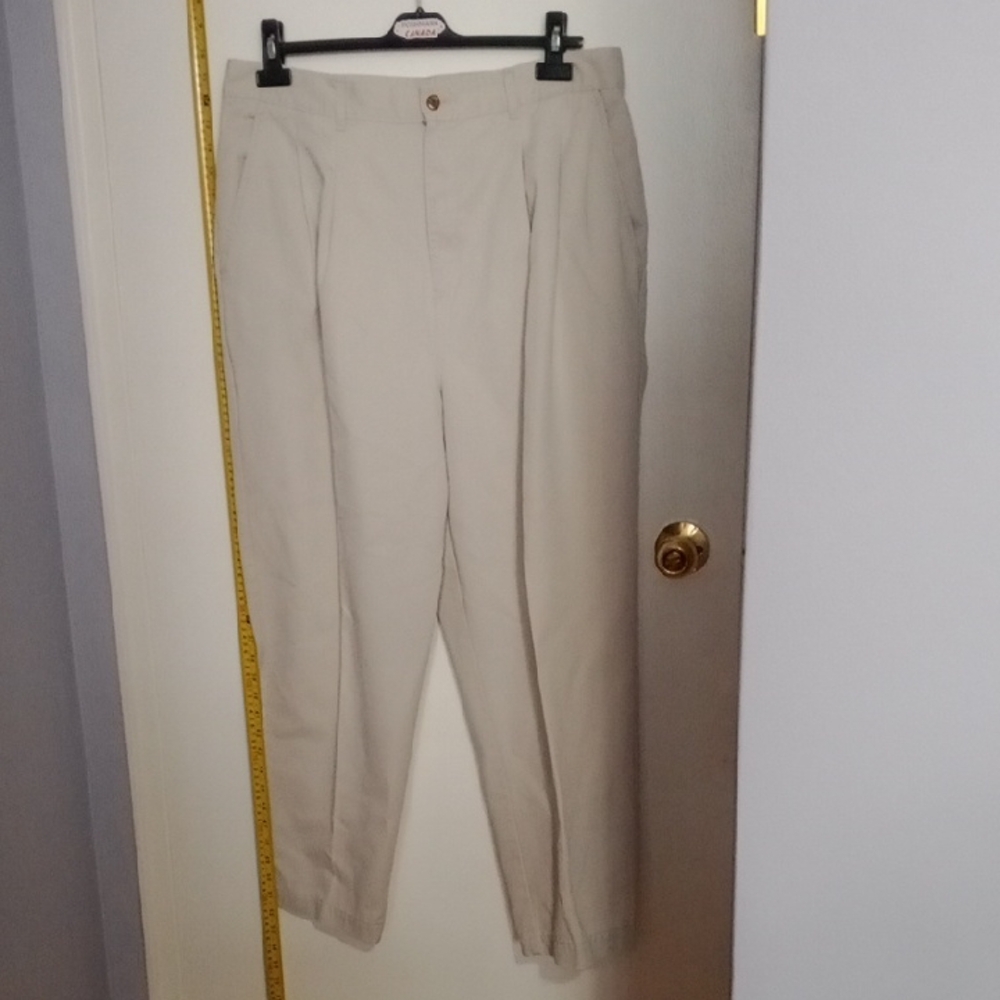 Vintage Alia Tan Chinos Straight Leg Cotton Blend